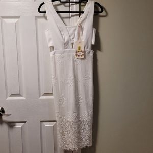 Chelsea &Violet White Cutout Dress